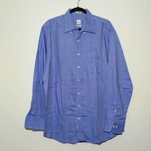PETER MILLAR Nanoluxe Easy Care 100% Cotton Button Down Shirt Size XL